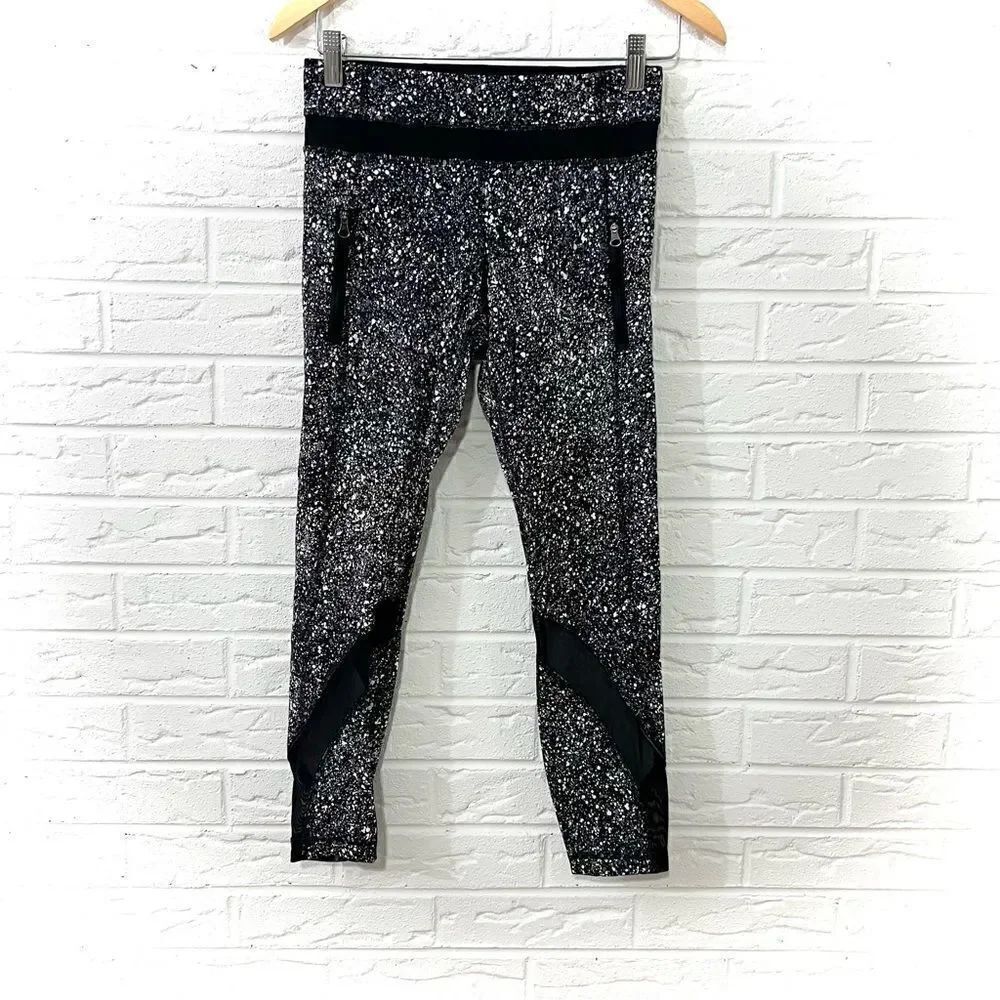 Lululemon Inspire Tight II Power Luxtreme Suited Jacquard Black White Size 4